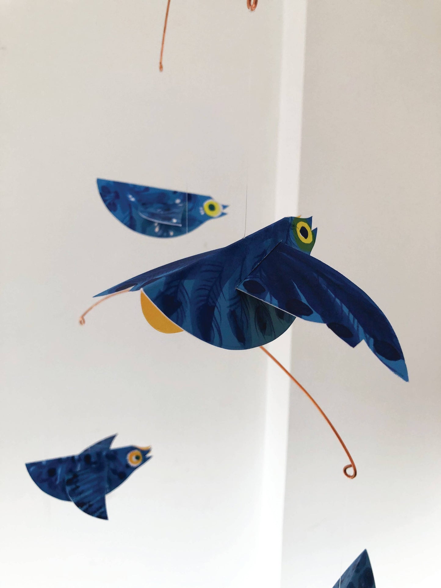 Esther Kent Design - Bluebirds Handmade Paper Birds Mobile