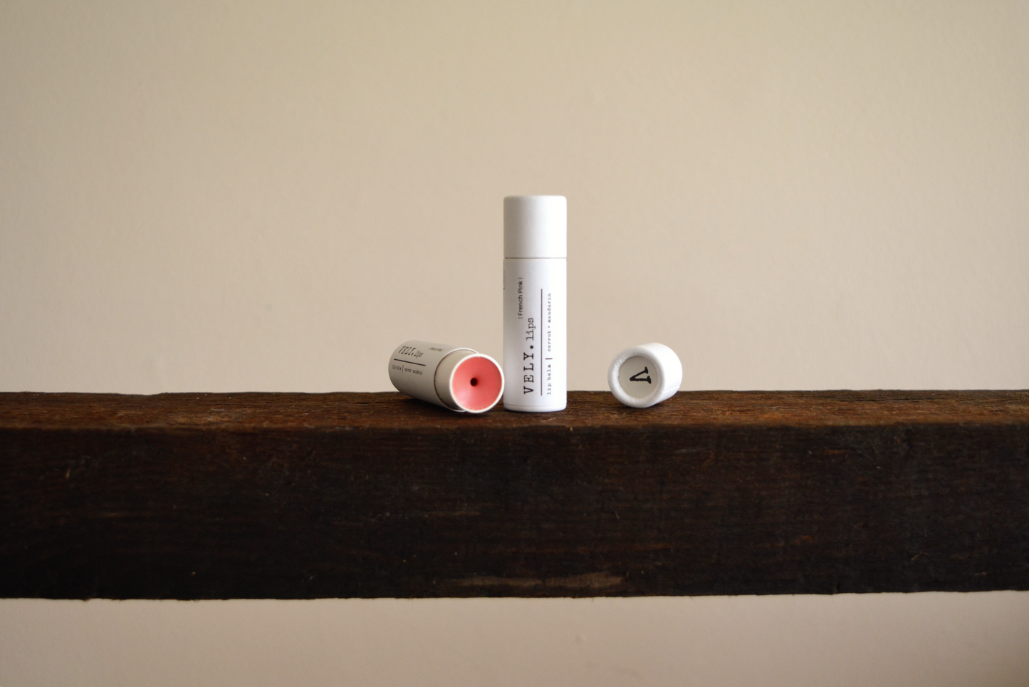 The Vely Soapery - Natural Vegan Tinted Lip Balm "French Pink" With Carrot Oil