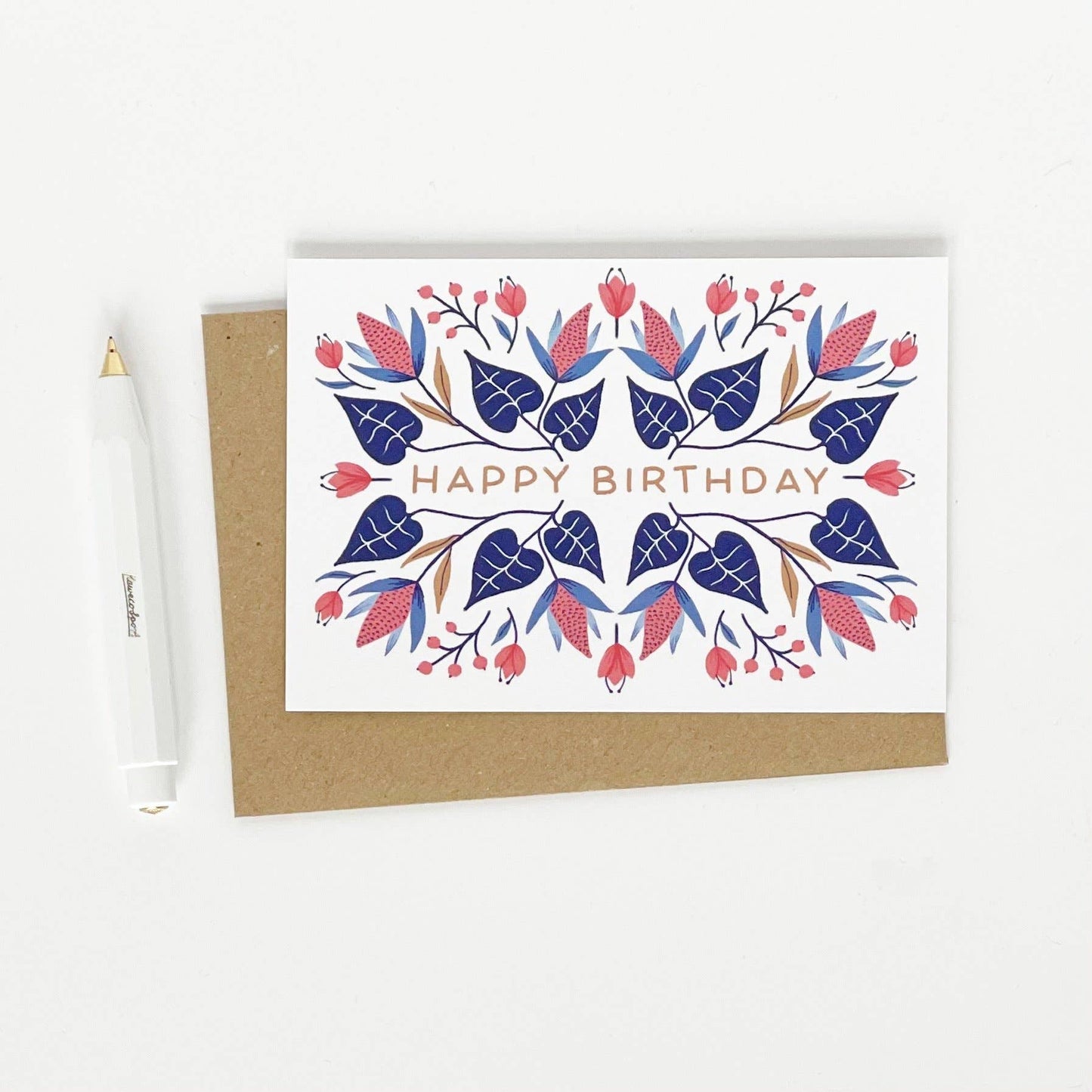 Lomond Paper Co - Happy Birthday - Floral Winter Design
