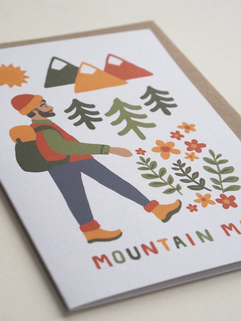 Mountain Man - Hiking Outdoors Birthday Card - Him