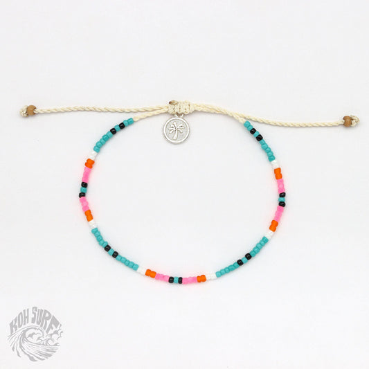Pineapple Island -  Alila Dainty Beaded Anklet, Beach Anklet by Koh Surf: Pastel