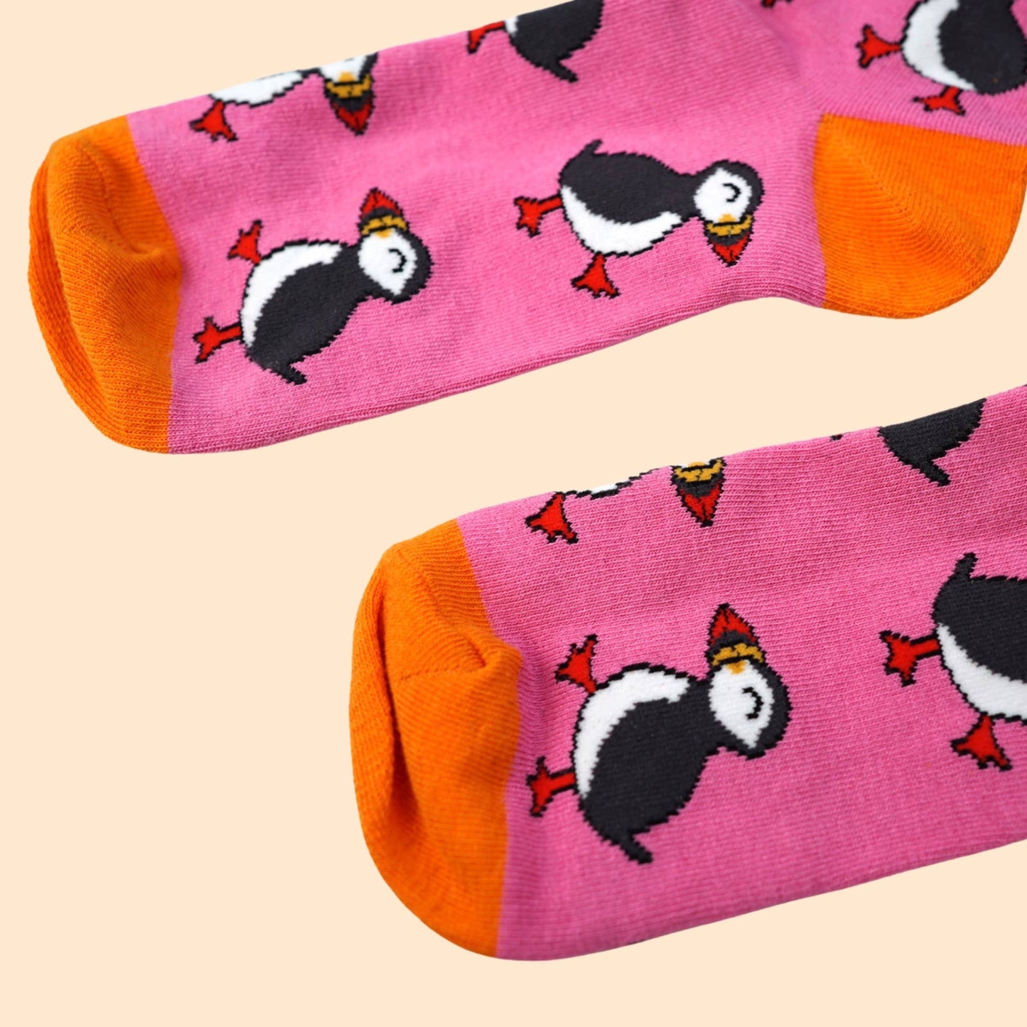 Bare Kind - Pink Puffin Socks