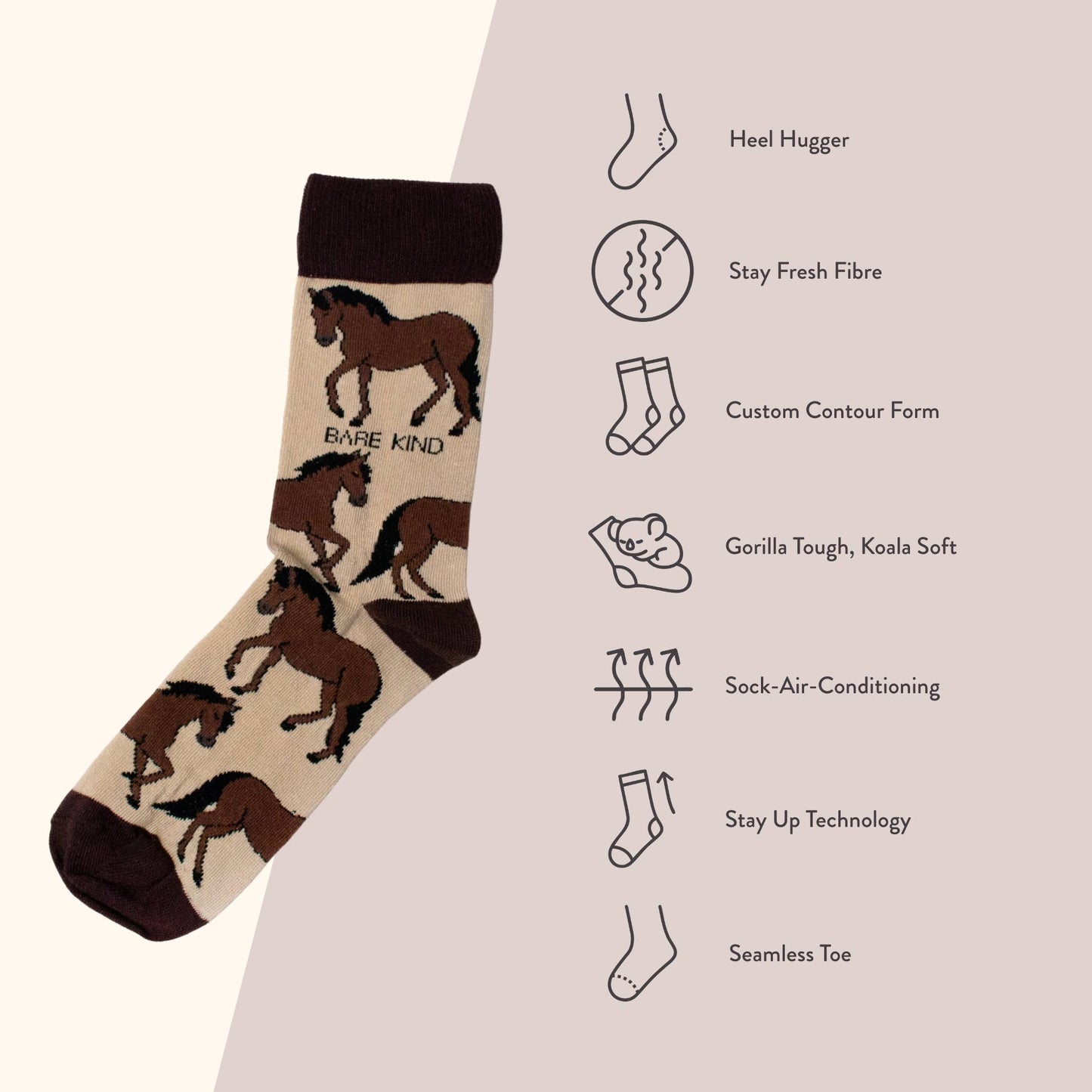 Bare Kind - Horse Socks