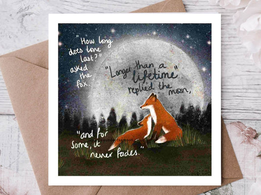 'A Lifetime' - Greeting Card From Fox Under The Moon