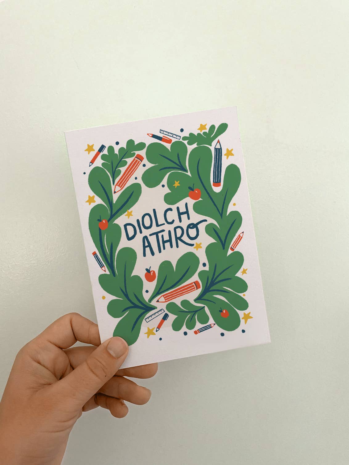 Diolch Athro Teacher Thank You Card - Welsh Language
