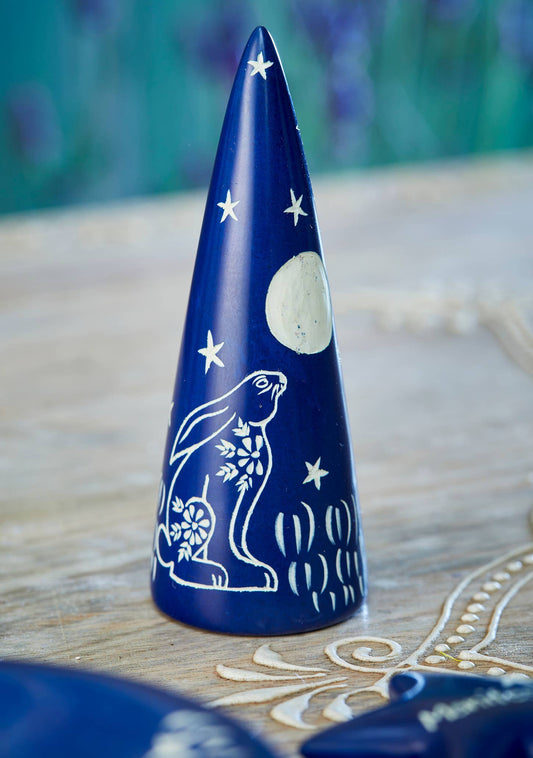 Namaste - Hare Moon Ring Holder - Blue