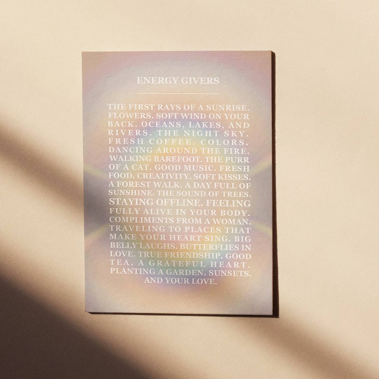 Anna Cosma - ENERGY GIVERS POSTCARD