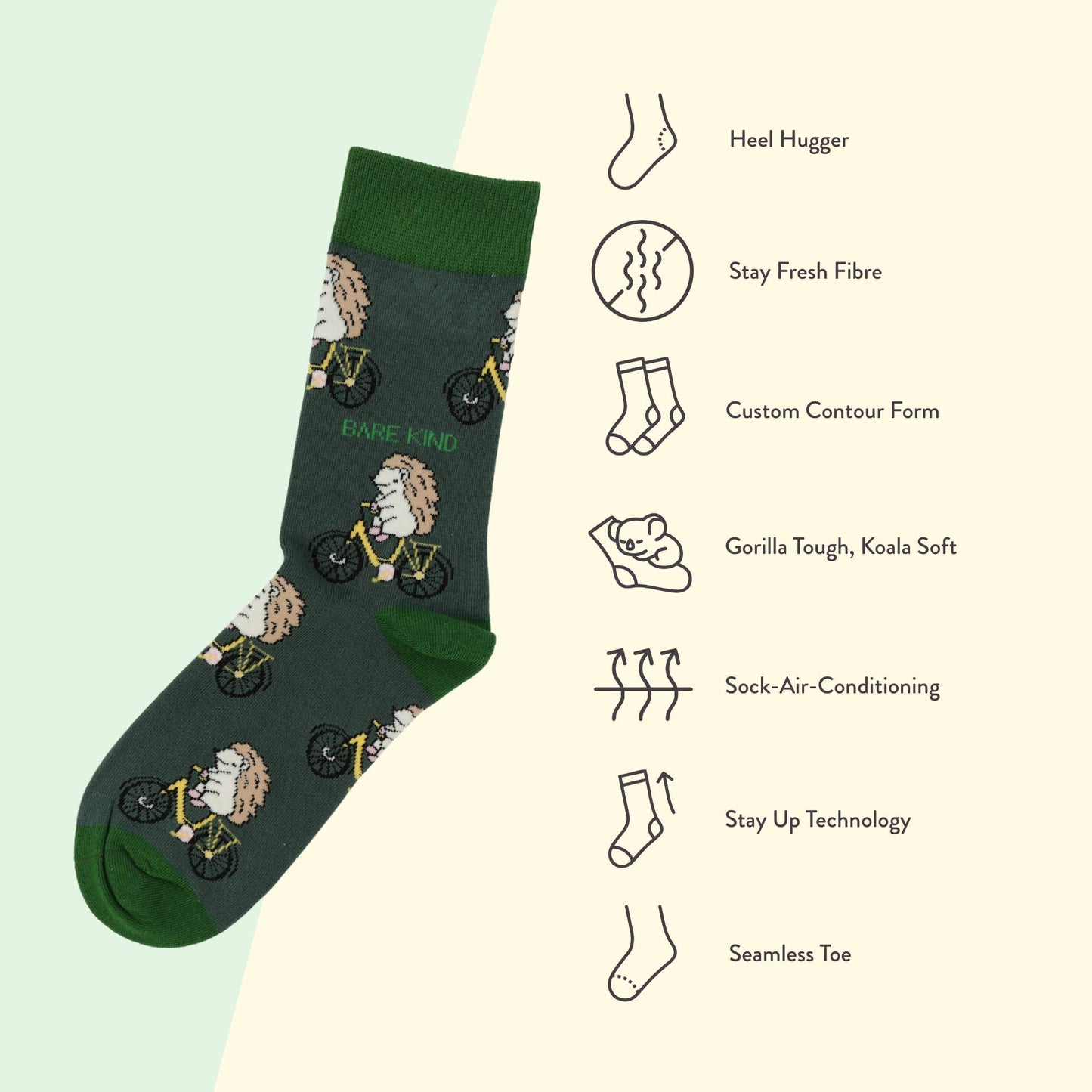 Bare Kind - Hedgehog Socks