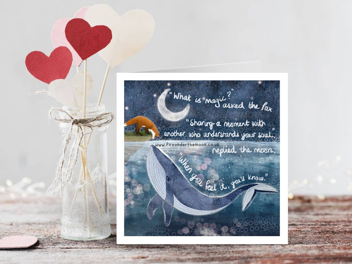 'Soul Mates' - Greeting Card by Fox Under The Moon