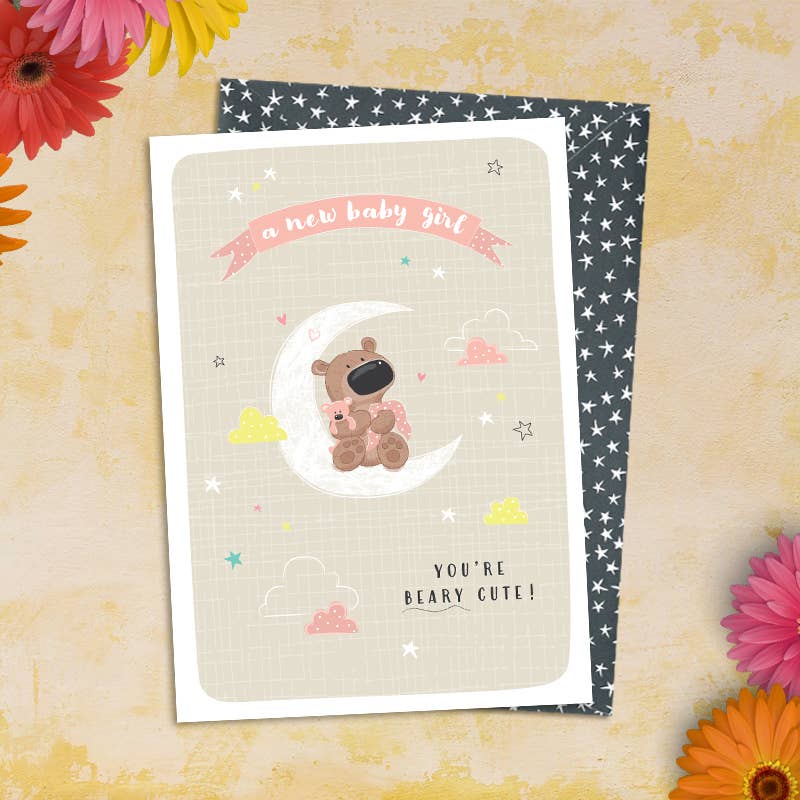 Baby Girl - Cute Greetings Card