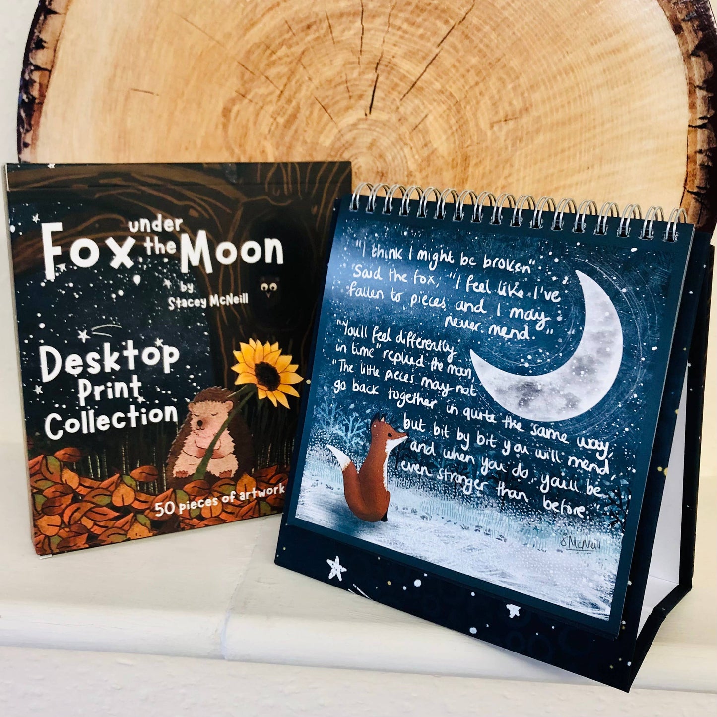 Fox Under The Moon - Set of 50 Desktop Prints