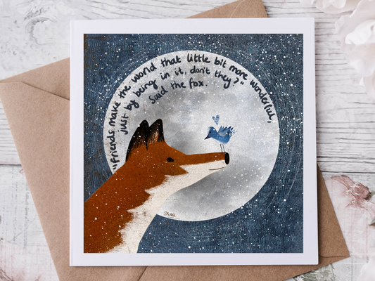 'Friends' - Greeting Card by Fox Under The Moon