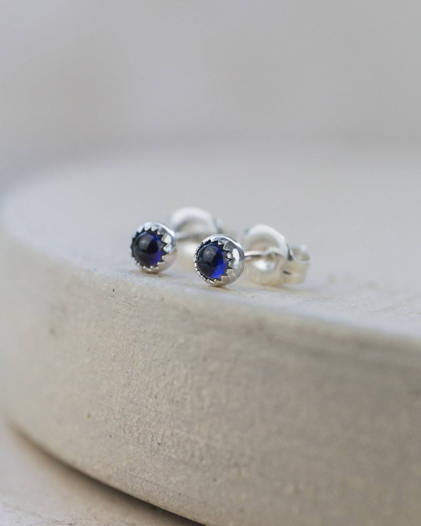 Lucy Kemp Jewellery - Sterling Silver Mini Gemstone Studs