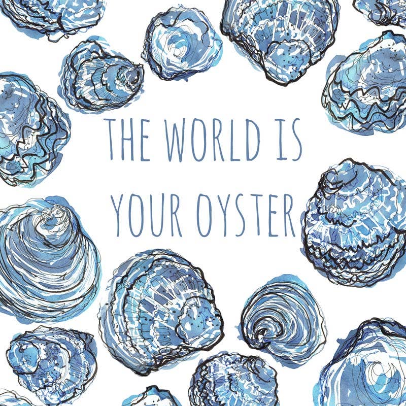 Port & Lemon - The World is your Oyster Greetings Card