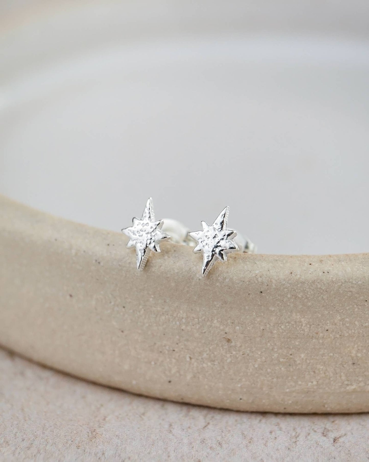 Lucy Kemp Jewellery - Sterling Silver Mini Starburst Studs