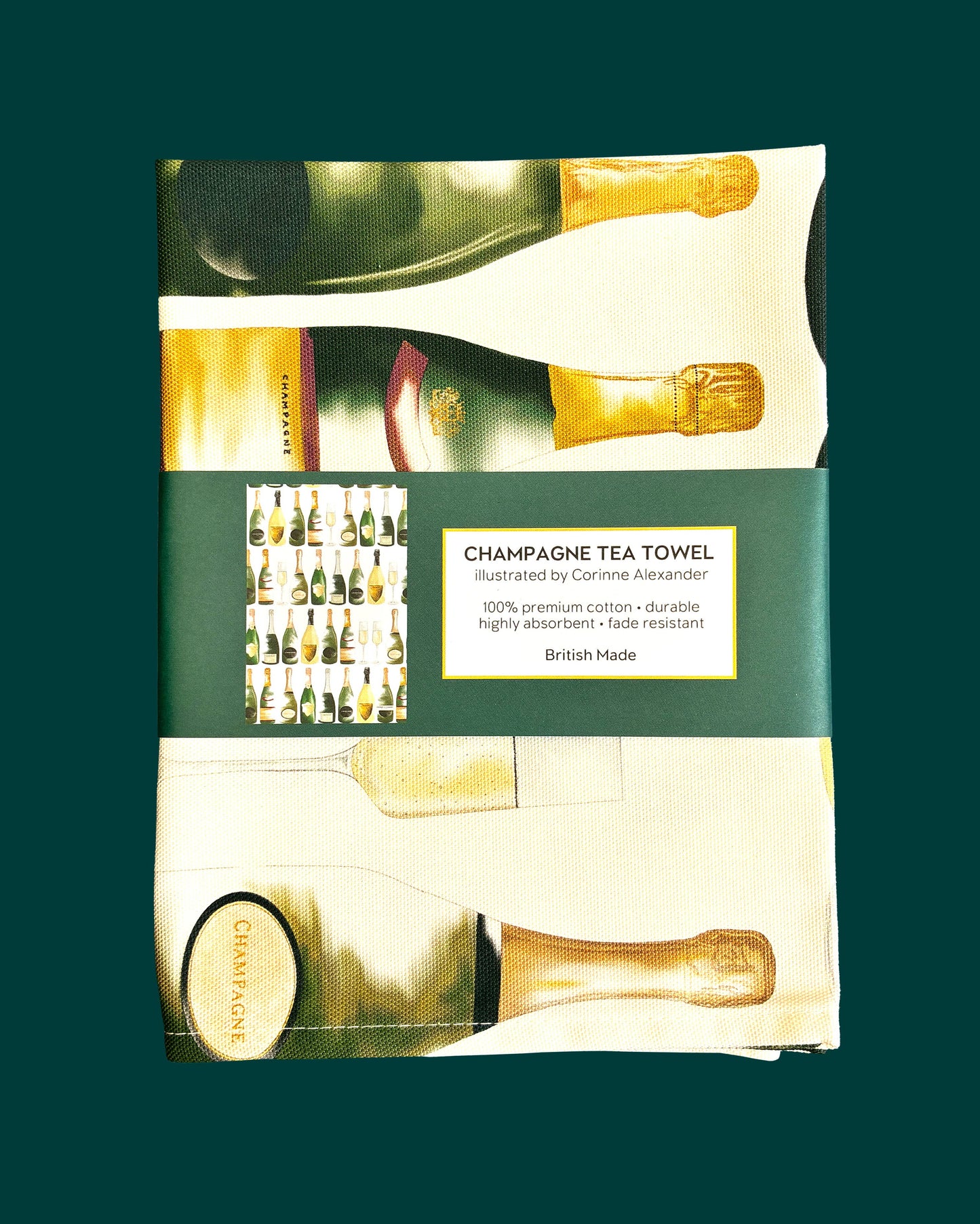 Champagne Tea Towel - 100% Cotton - Champagne Please