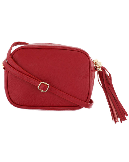 Cadenza Italy Ltd -  - Tassle Crossbody Leather Camera Bag