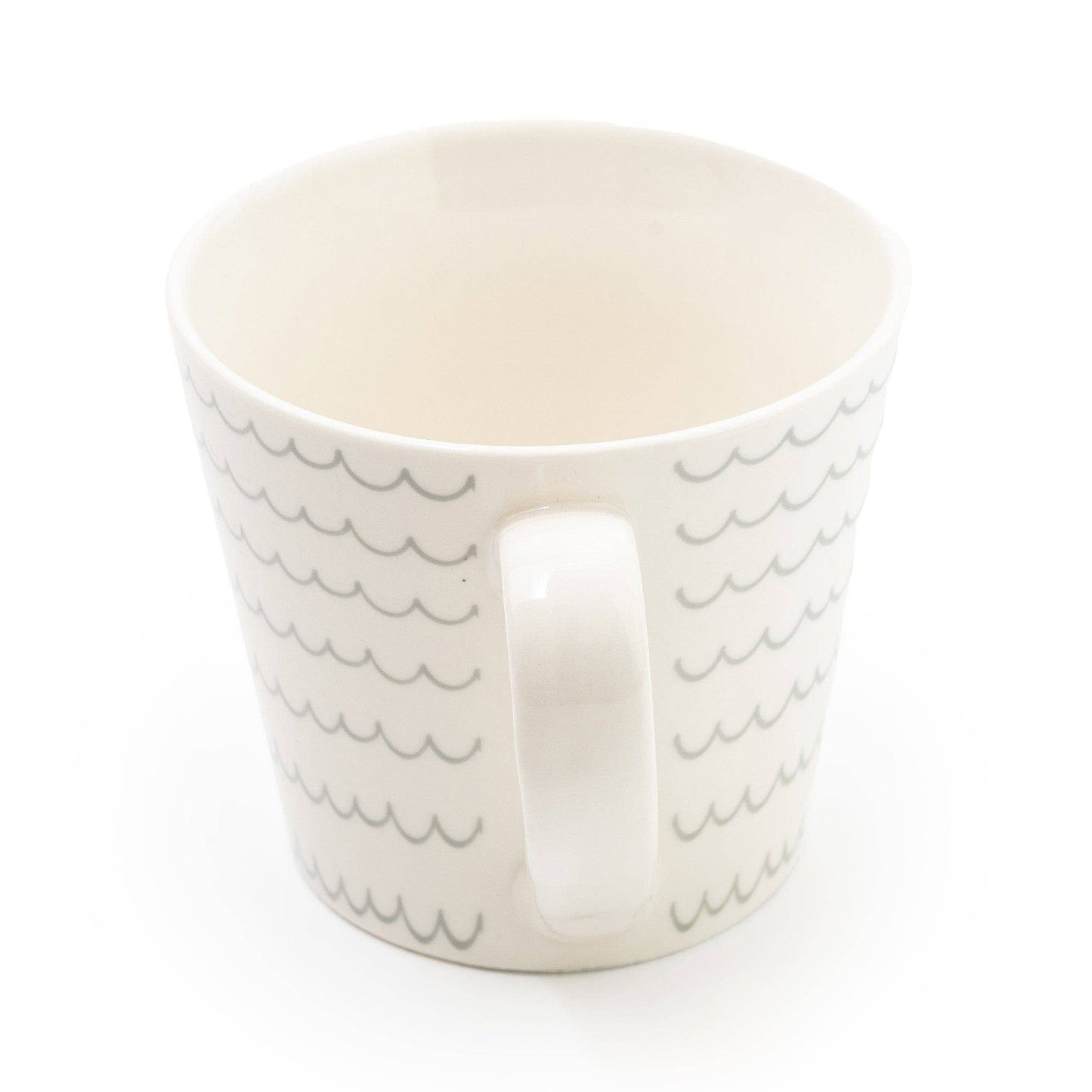 Candlelight Products Ltd - Grey Wide Mug Nautical Wavy Lines