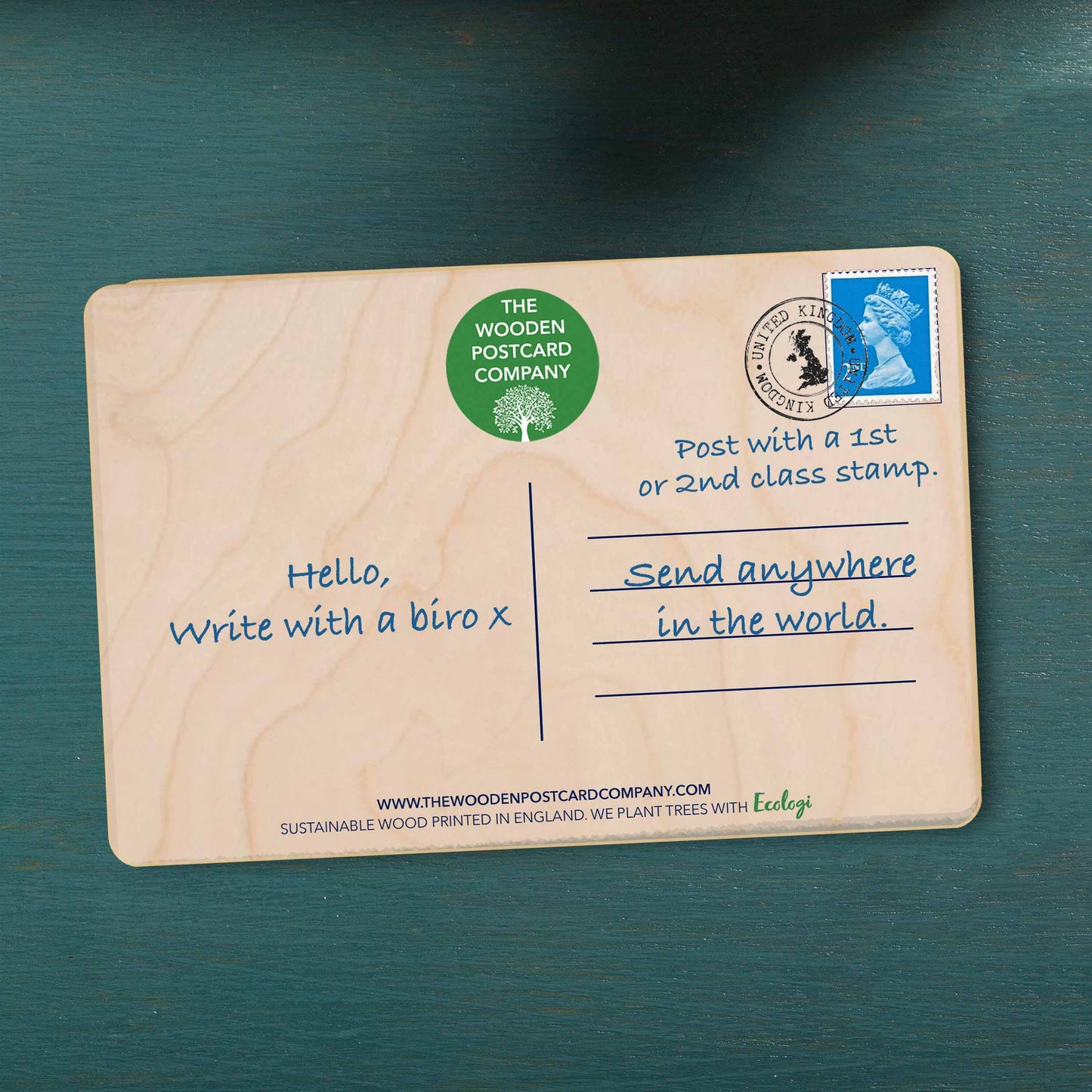 The Wooden Postcard Company - SWIMMING wooden postcard