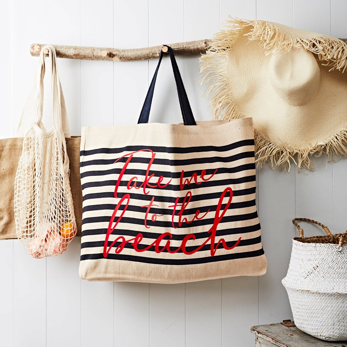 Tillyanna - Take Me To The Beach Stripe Beach Bag