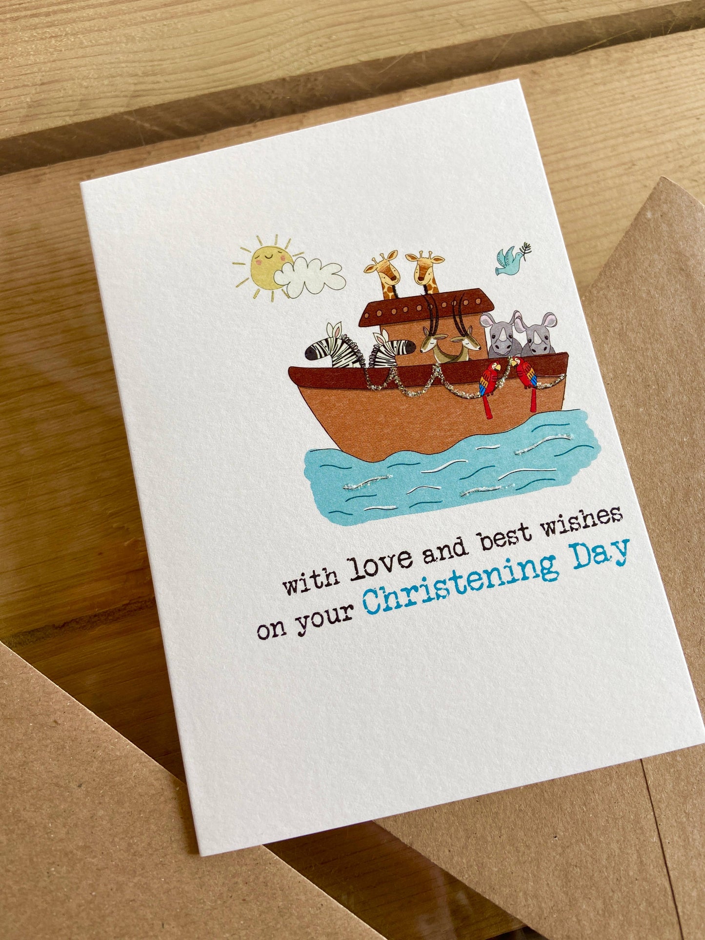 With Love On Your Christening Day - Greetings Card