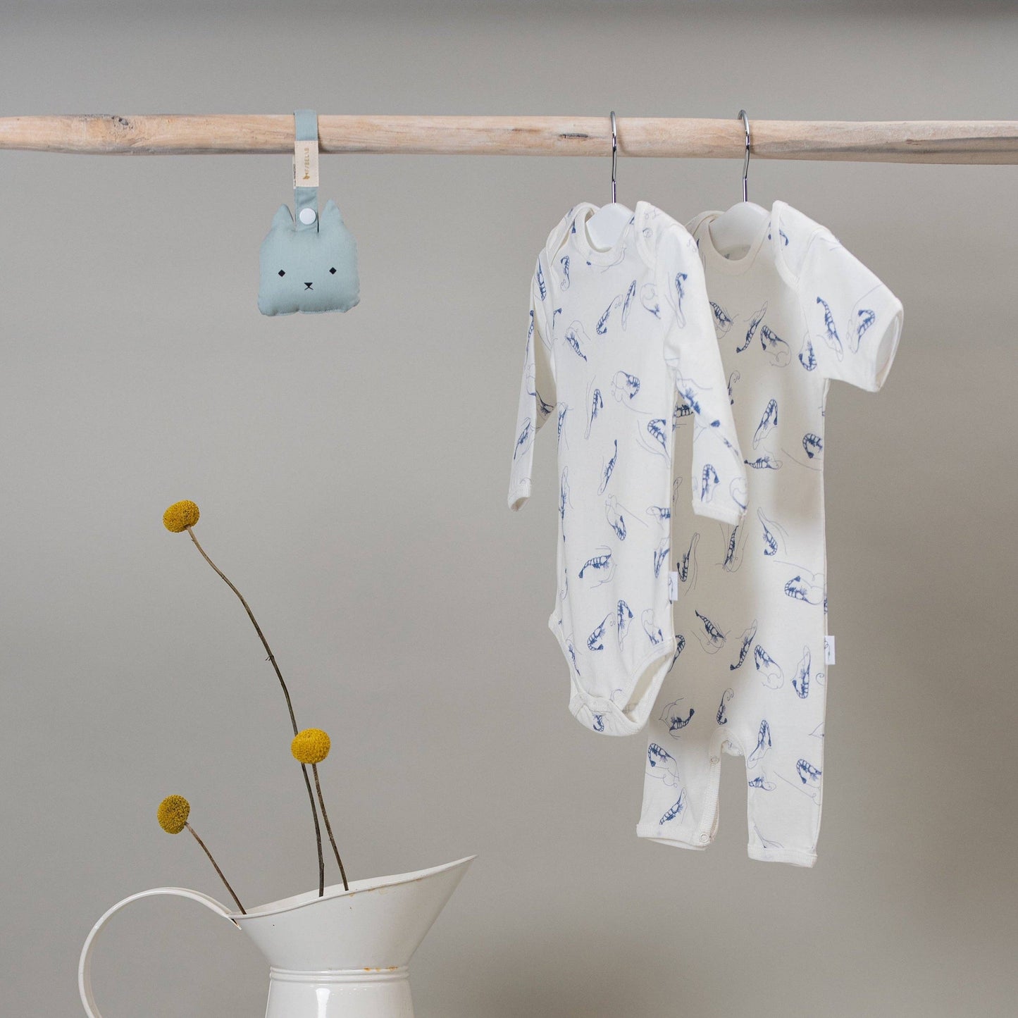 Ciconia Organics Blue Shrimp Bodysuit: 3-6M