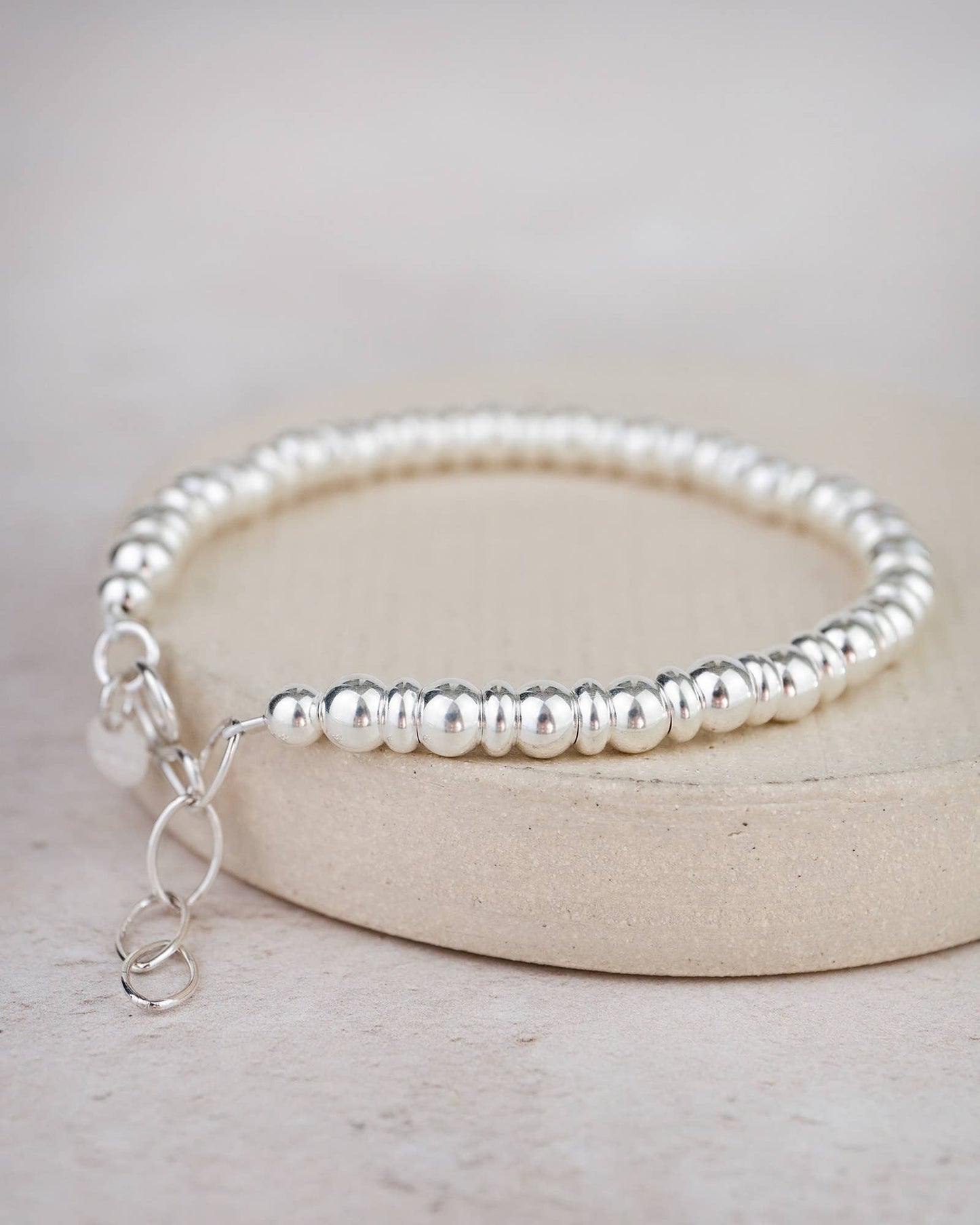 Lucy Kemp Jewellery - Sterling Silver Two Bead Bracelet