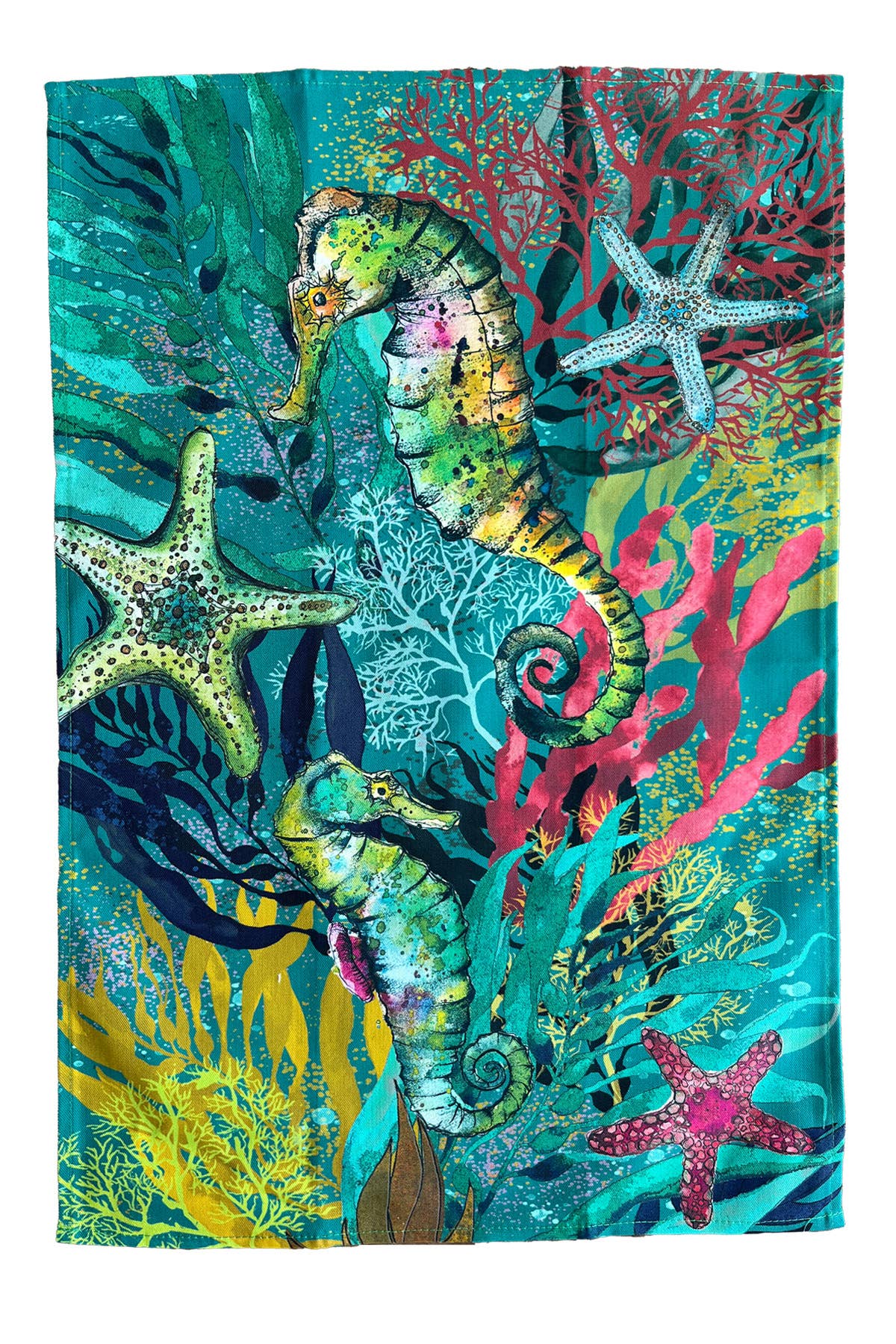 Seahorse & Starfish Tea Towel