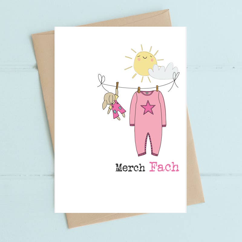 Welsh Card - Merch Fach (New Baby Girl)