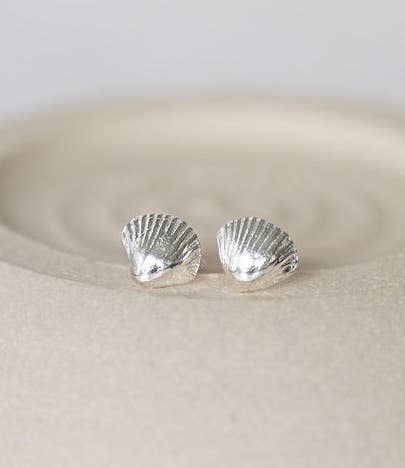 Lucy Kemp Jewellery - Sterling Silver Shell Studs
