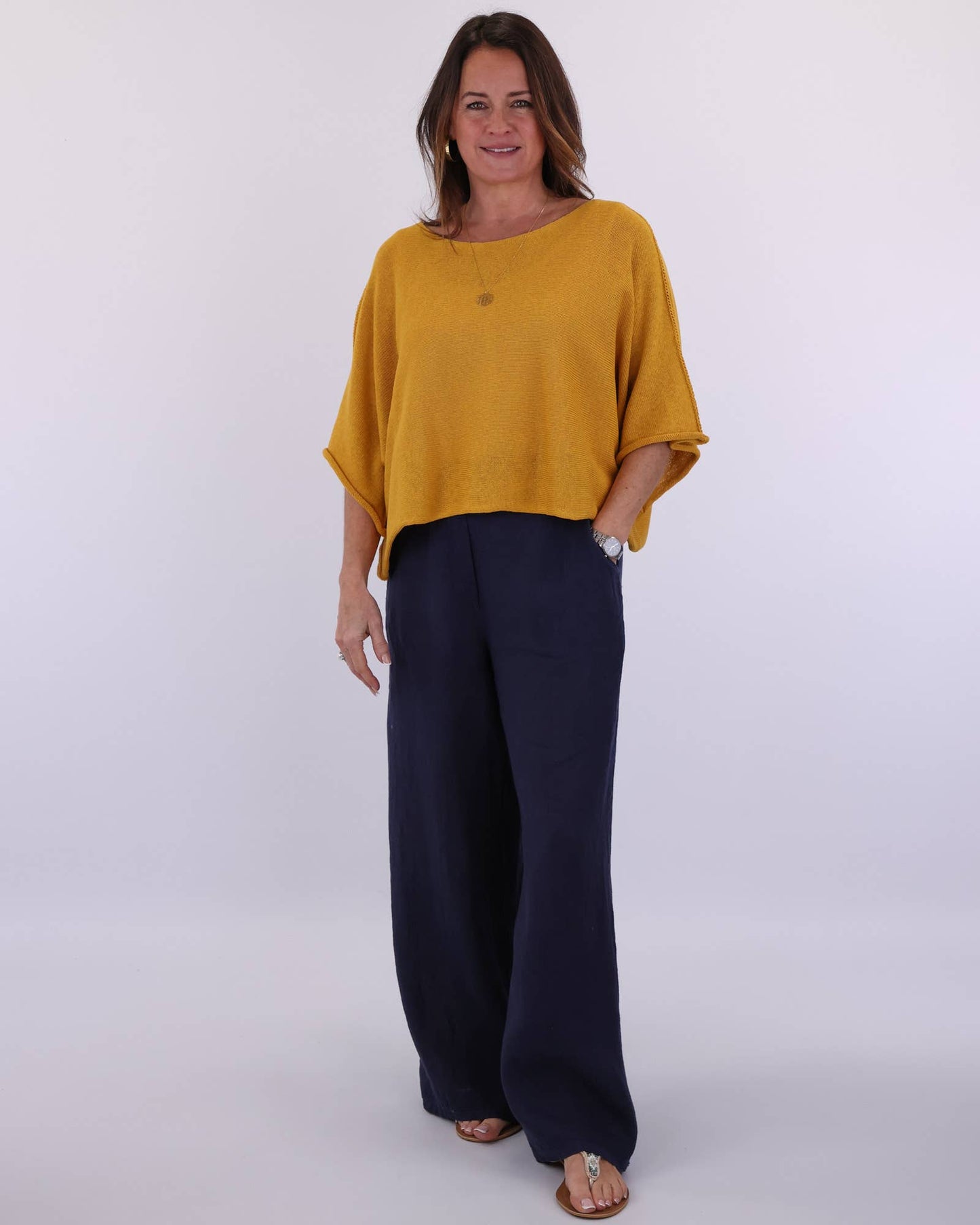 Cadenza Italy Ltd - Cotton Blend Short Tunic Top