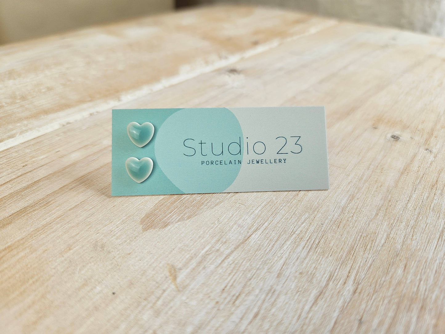 Studio 23 Ceramics - Stud Heart Earring Pair