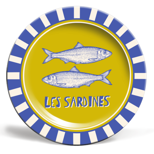 Art Wow - Plates 'Les Sardines' by Claire Atwood - 8"