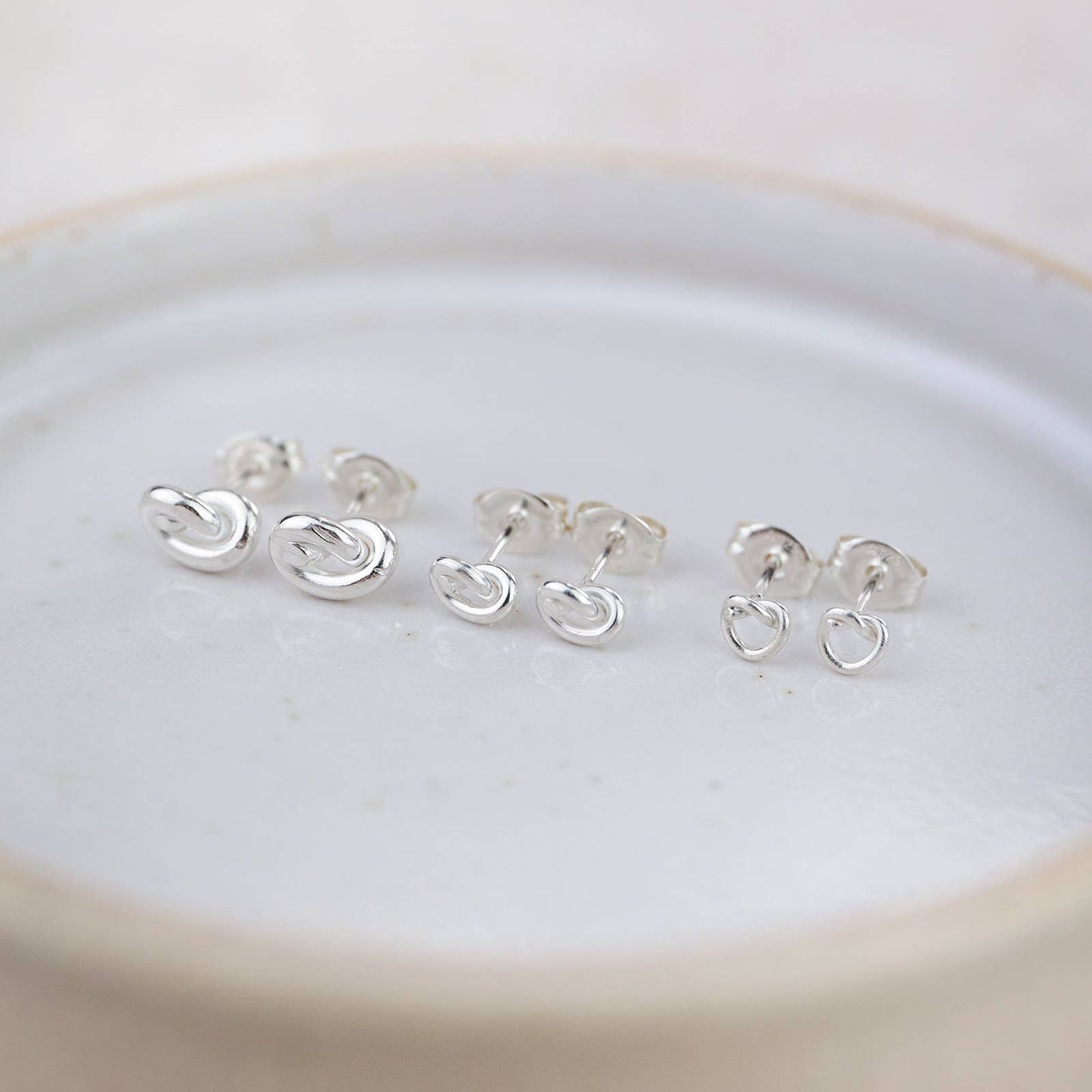 Lucy Kemp Jewellery - Sterling Silver Small Love Knot Studs