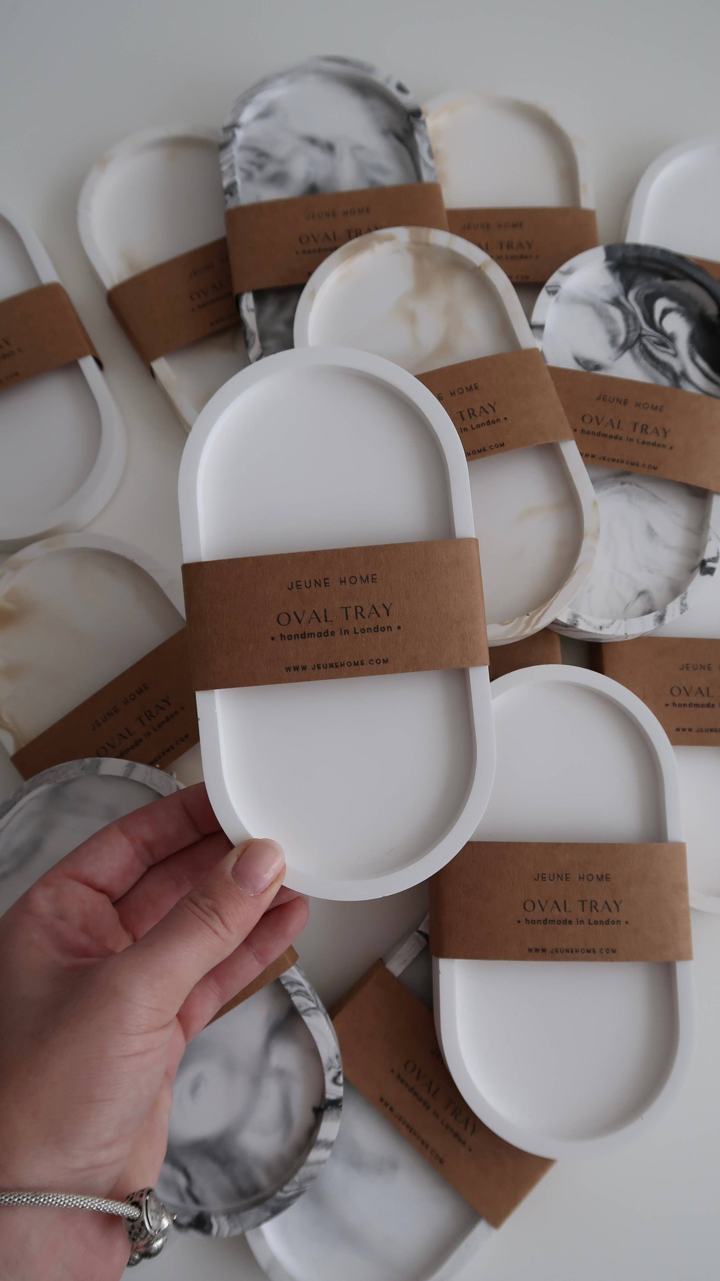 Jeune Home - Oval Concrete Tray | tray for candles | jewellery tray