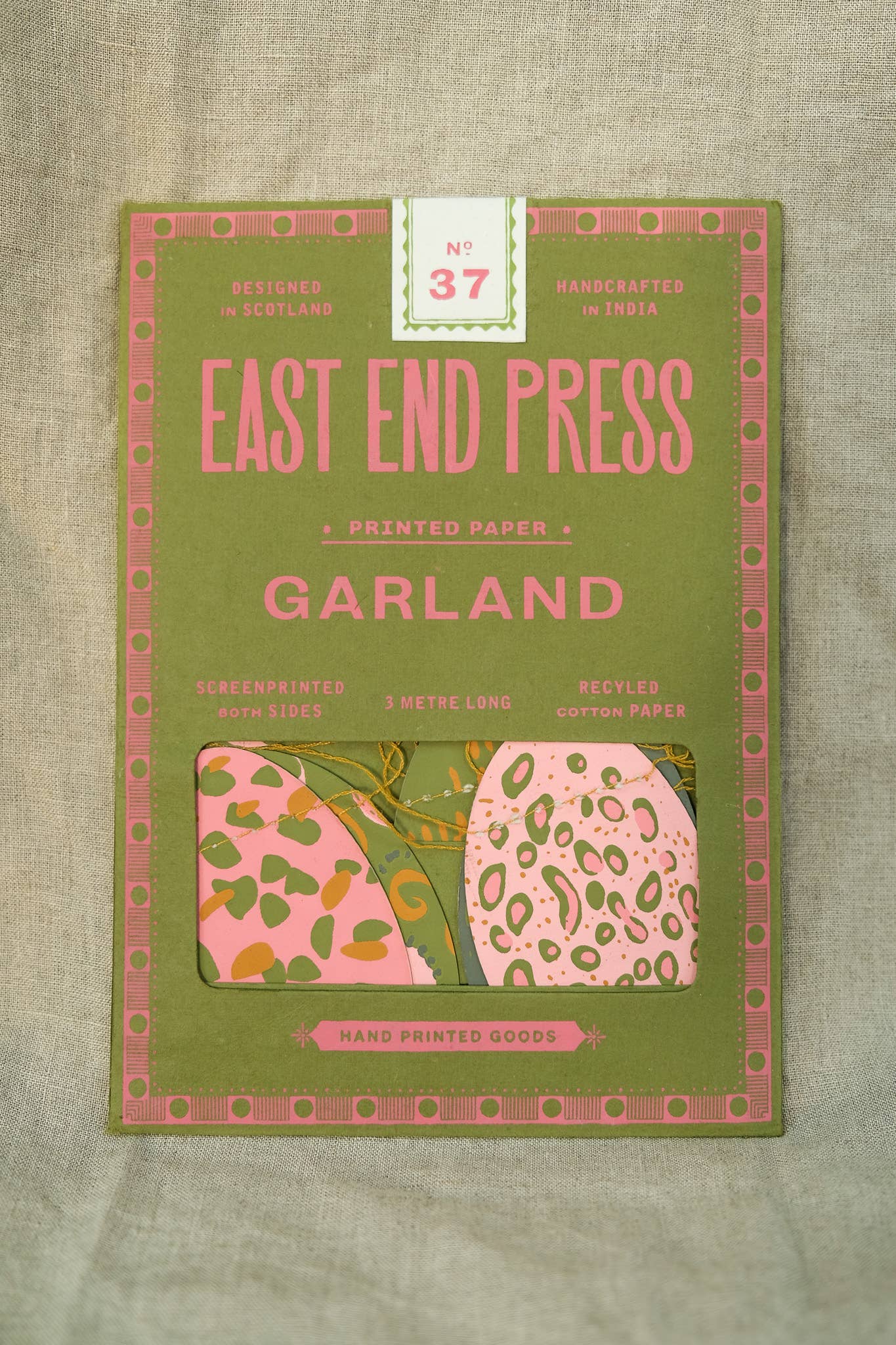 East End Press Pink Eggs Sewn Garland