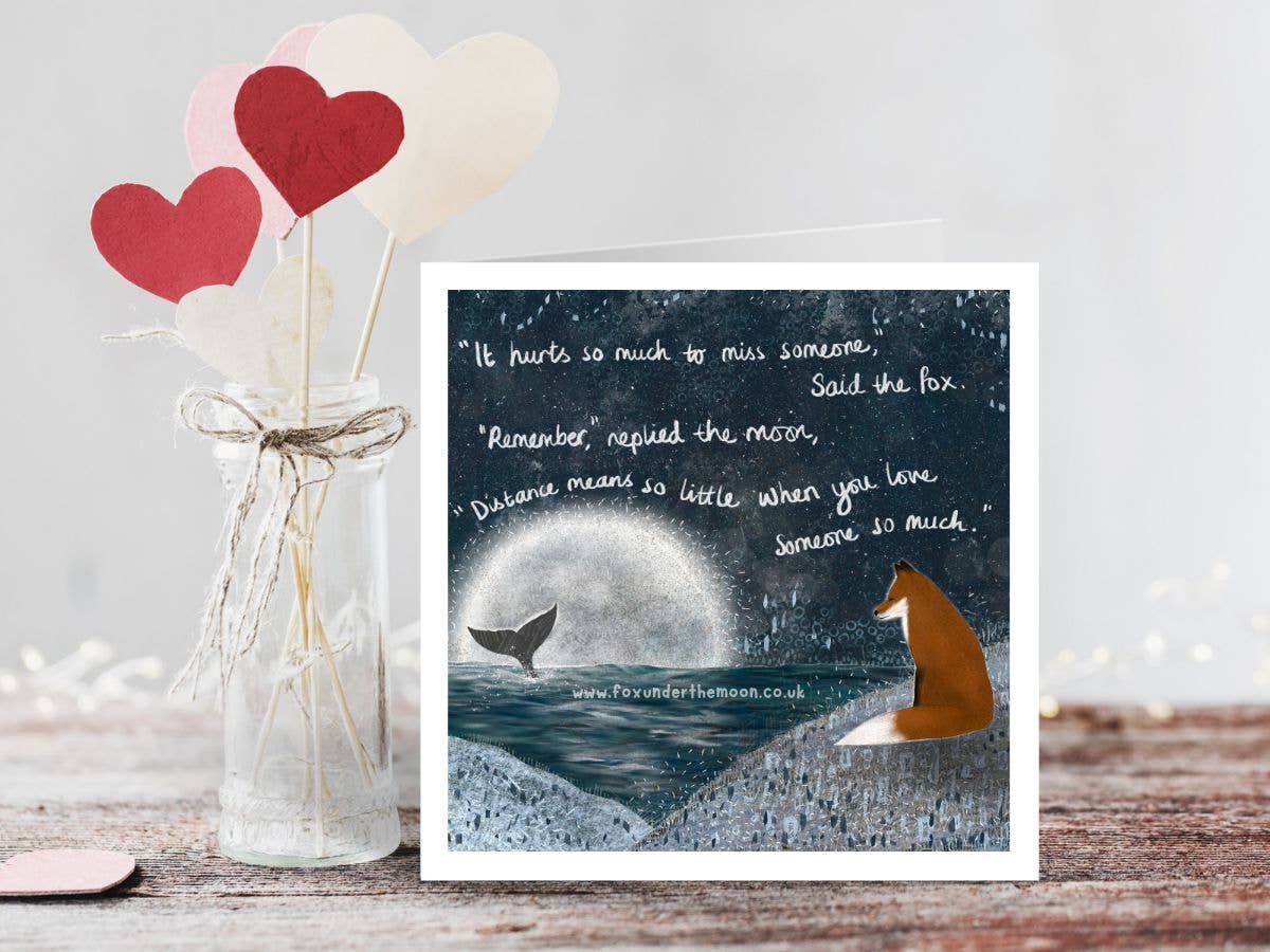 'Distance' - Greeting Card by Fox Under The Moon
