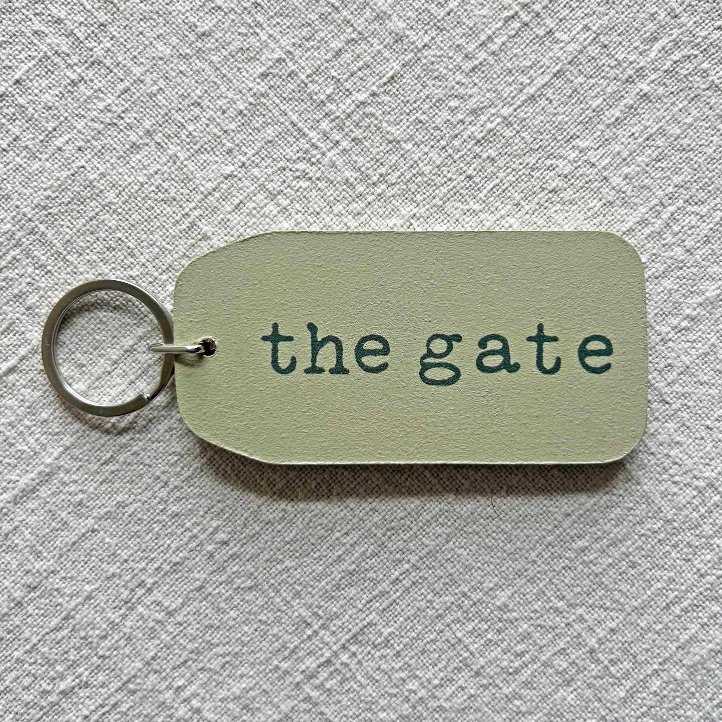 The Wooden Postcard Company - THE GATE Wooden Key Tag
