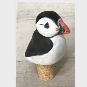 Merryfield Pottery - Puffin bottle Stopper