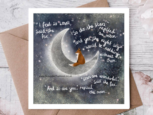 'Small' - Greeting Card by Fox Under The Moon