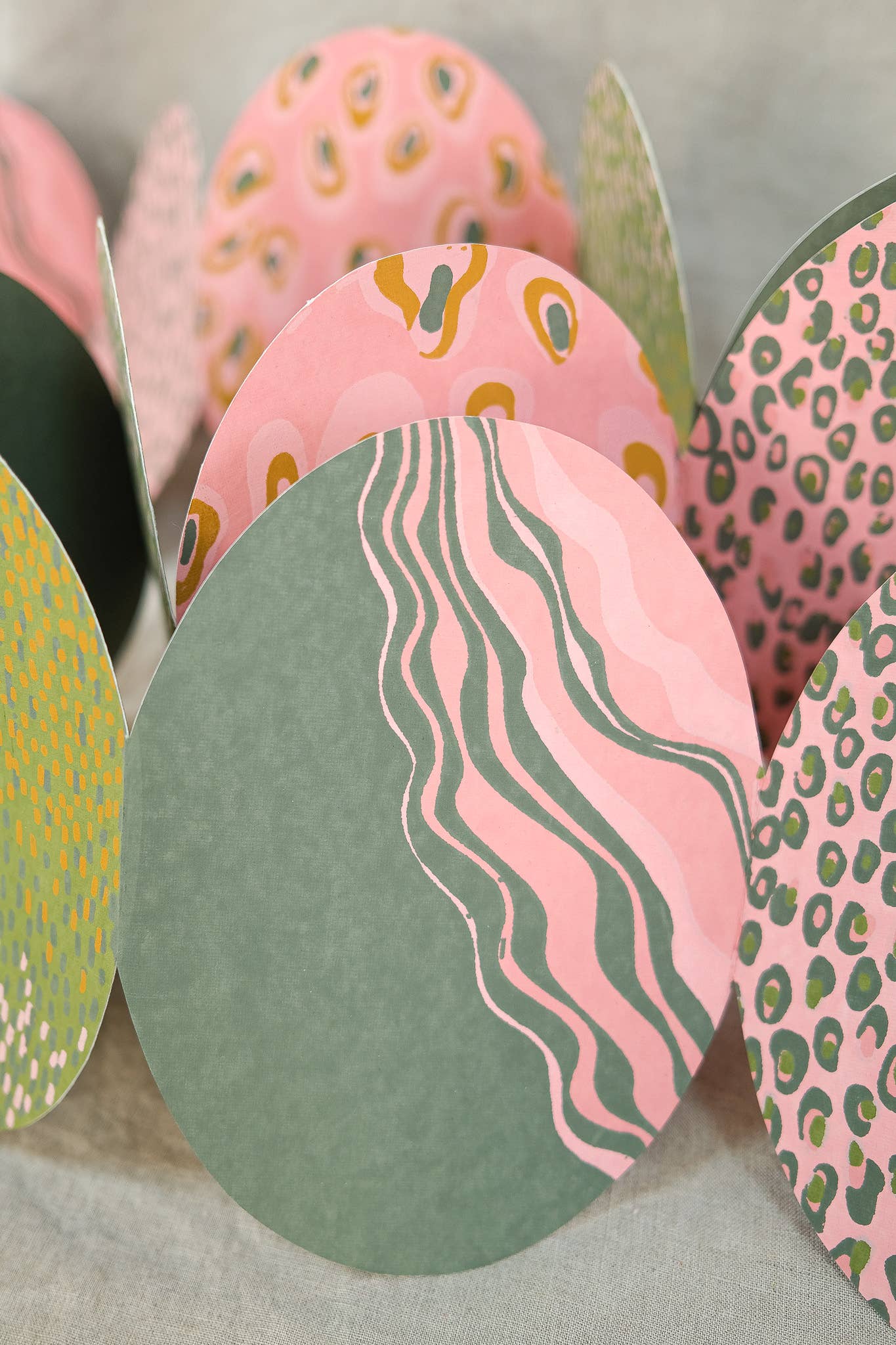 East End Press Pink Eggs Concertina Garland
