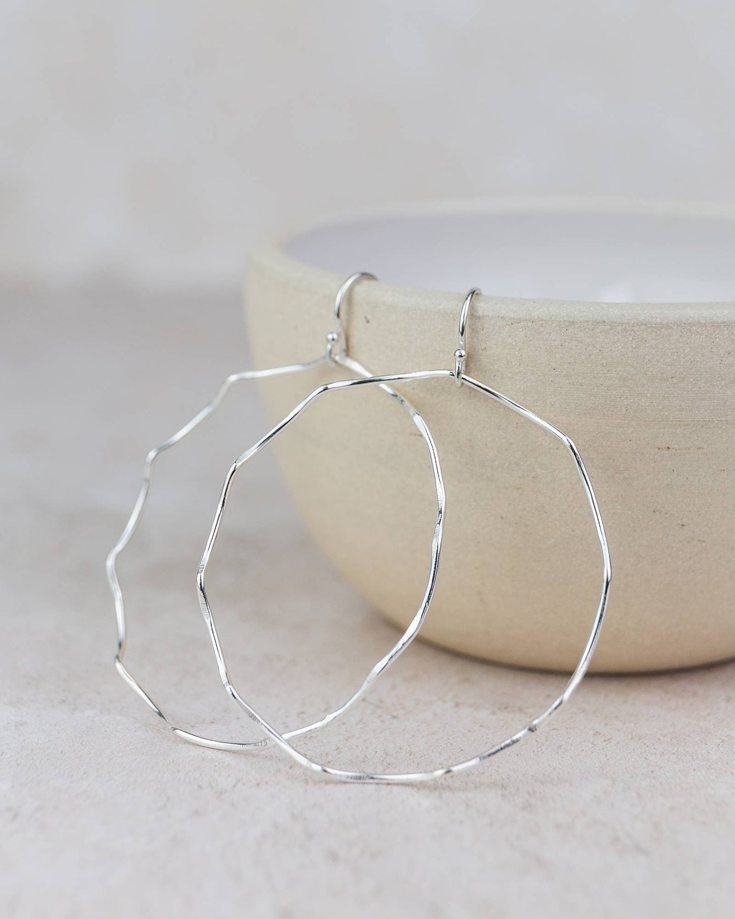 Lucy Kemp Jewellery - Sterling Silver Geo Wave Earring