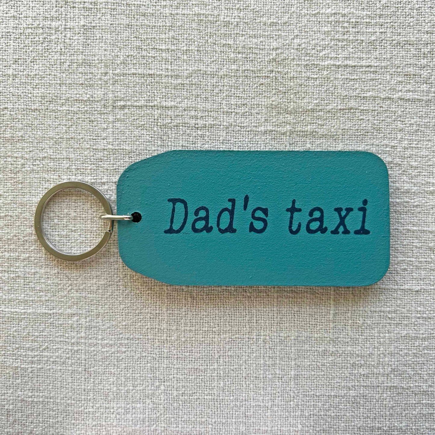 The Wooden Postcard Company - DAD'S TAXI Wooden Key Tag
