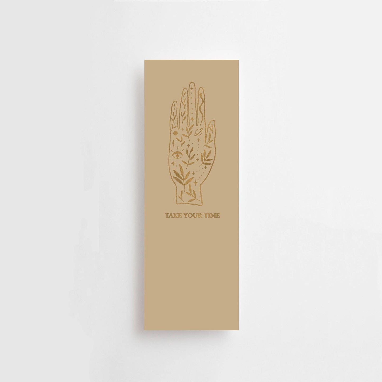 Anna Cosma - TAKE YOUR TIME - BOOKMARK/GIFT TAG - GOLD FOIL