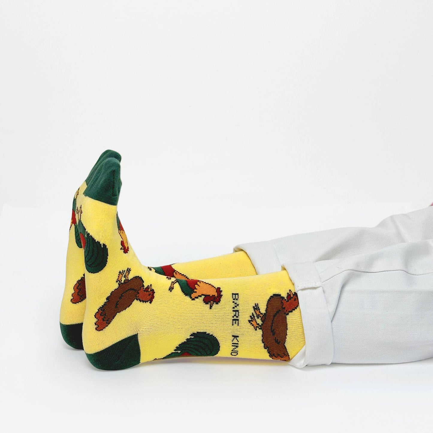 Bare Kind - Chicken Socks | Bamboo Socks | Yellow Socks | Farm Socks: UK Adult 7-11 / Single Pair