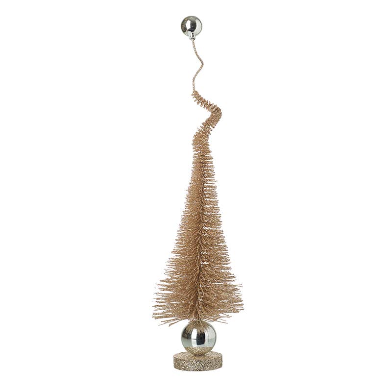 BRONZE BRISTLE TREE WITH SILVER BALLS