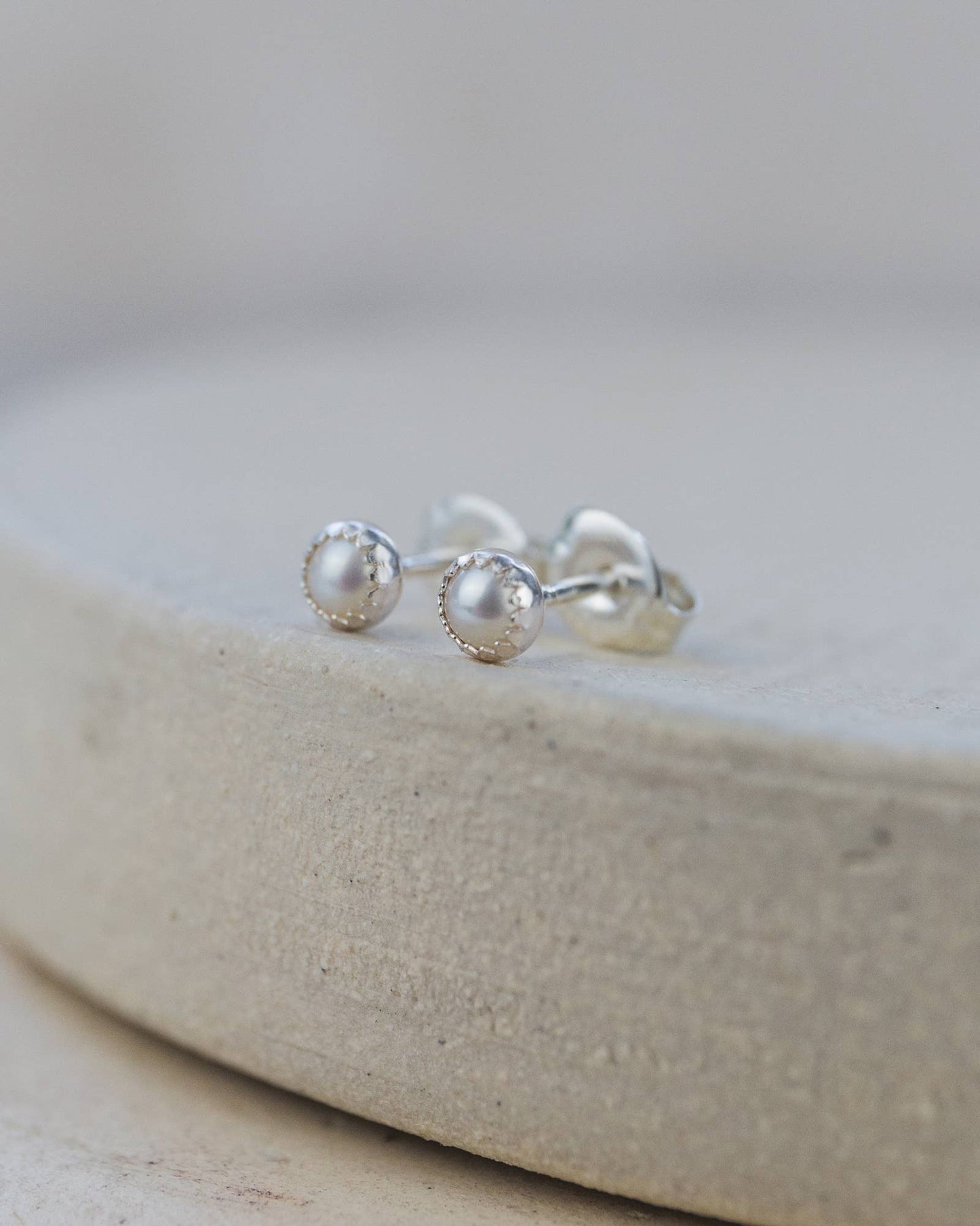 Lucy Kemp Jewellery - Sterling Silver Mini Gemstone Studs