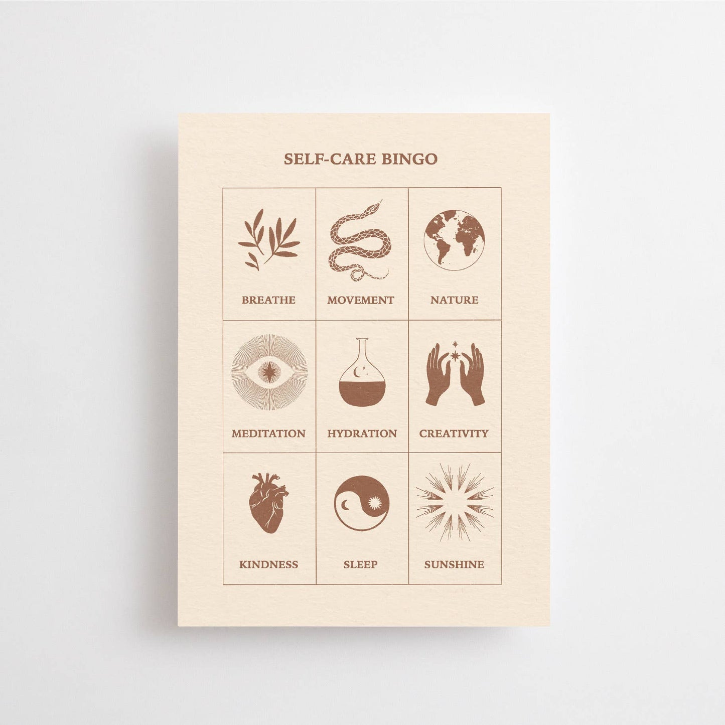Anna Cosma - SELF-CARE BINGO POSTCARD