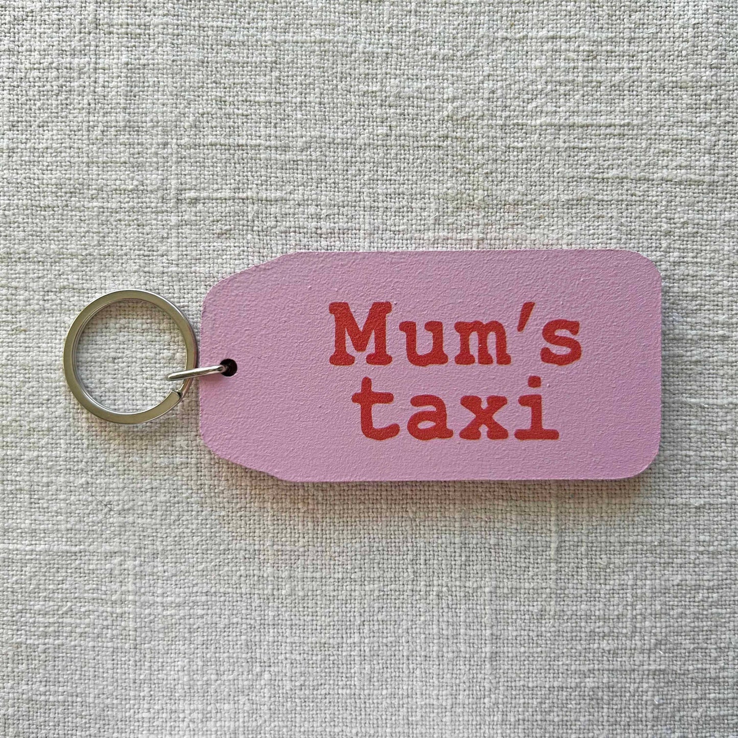 The Wooden Postcard Company - MUM'S TAXI Wooden Key Tag