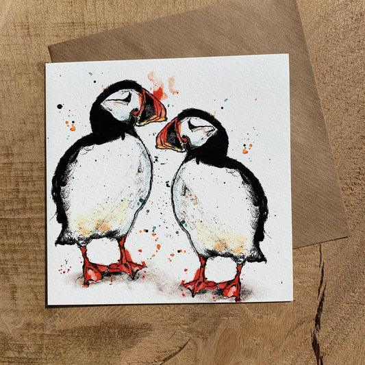 Dollyhotdogs - Puffin Greeting Card
